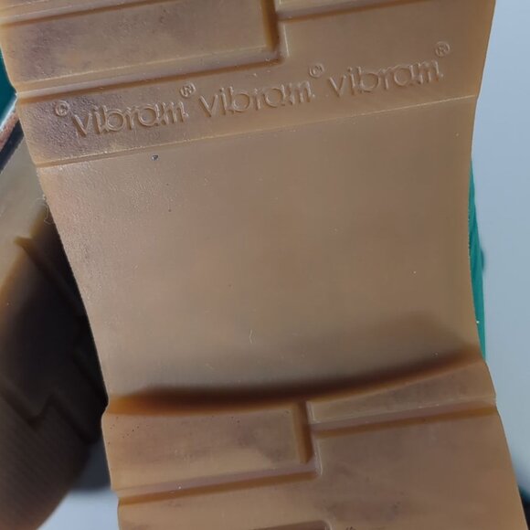 VINTAGE 80's Handpainted Leather Shoes Benchcrafted Vibram Rubber Soles Size 5.5 - Picture 10 of 11